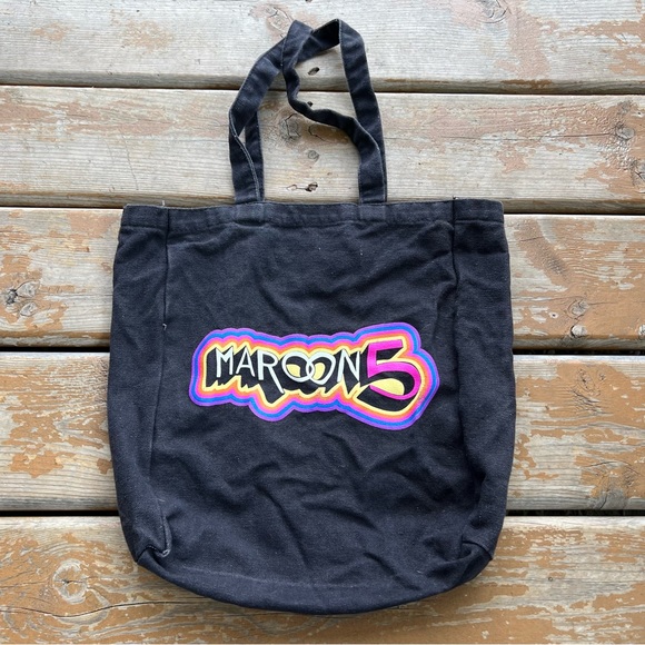 Maroon 5 Black Canvas Tote Bag - Picture 1 of 6